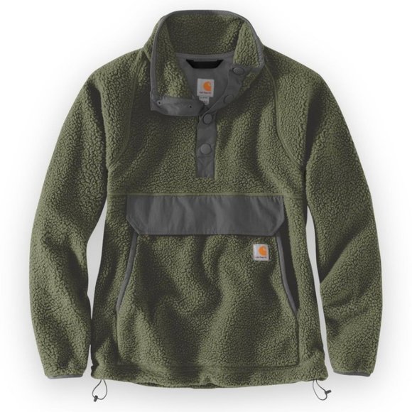 Carhartt Fleece 1/4 Relaxed Fit Fleece Jacket - Basil Heather - Picture 11 of 12